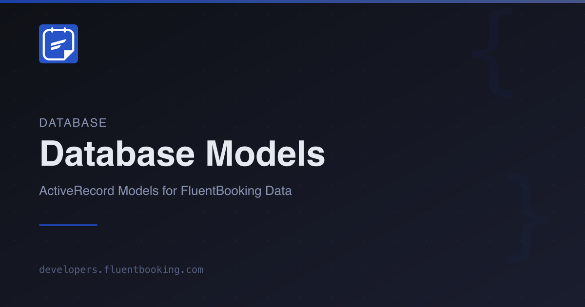 Database Models | FluentBooking Developer Docs
