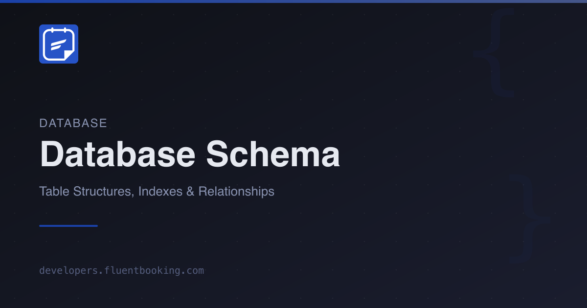 Database Schema | FluentBooking Developer Docs