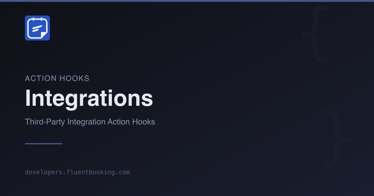 Integrations Actions | FluentBooking Developer Docs